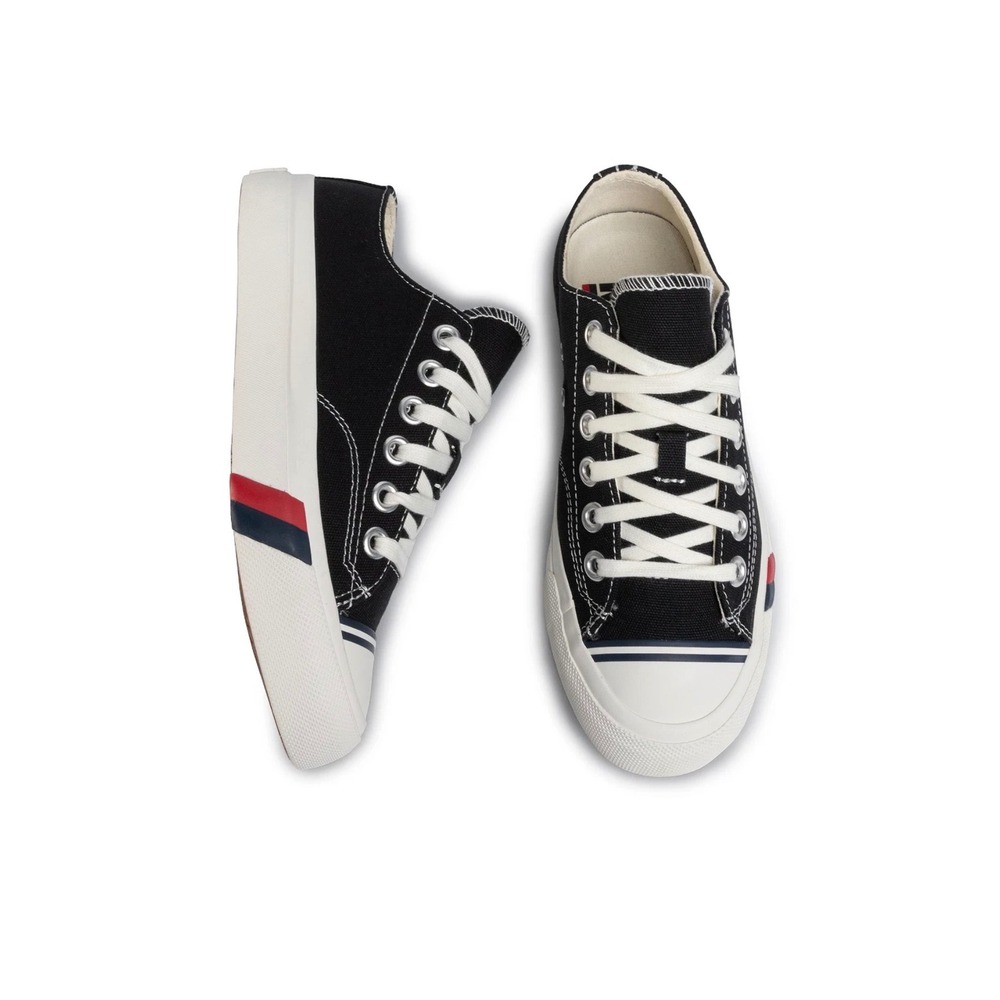 PRO-Keds Royal Lo Mens Size 5 Black Canvas Low Top Sneakers PK54468